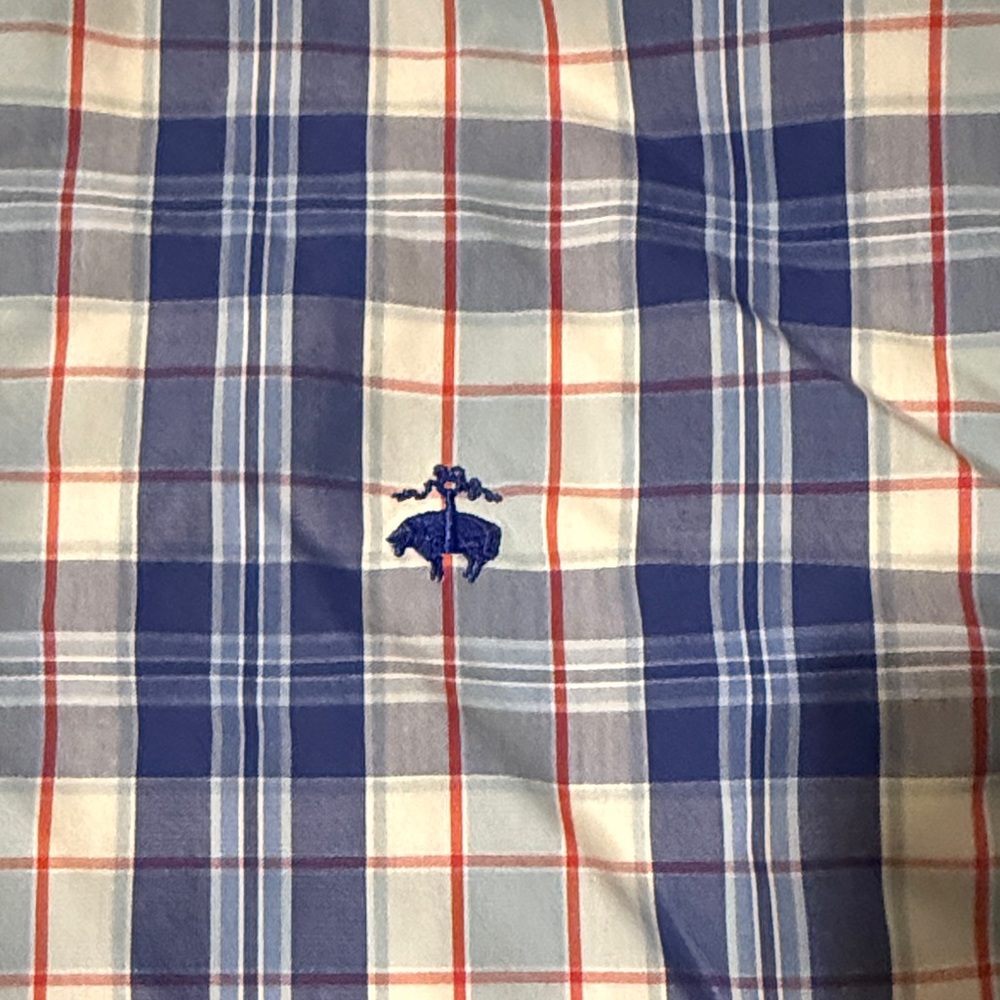 Brooks Brothers Blue and White Plaid Shirt - Picture 3 of 3